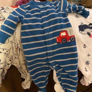 Set of three newborn sleep and play outfits
